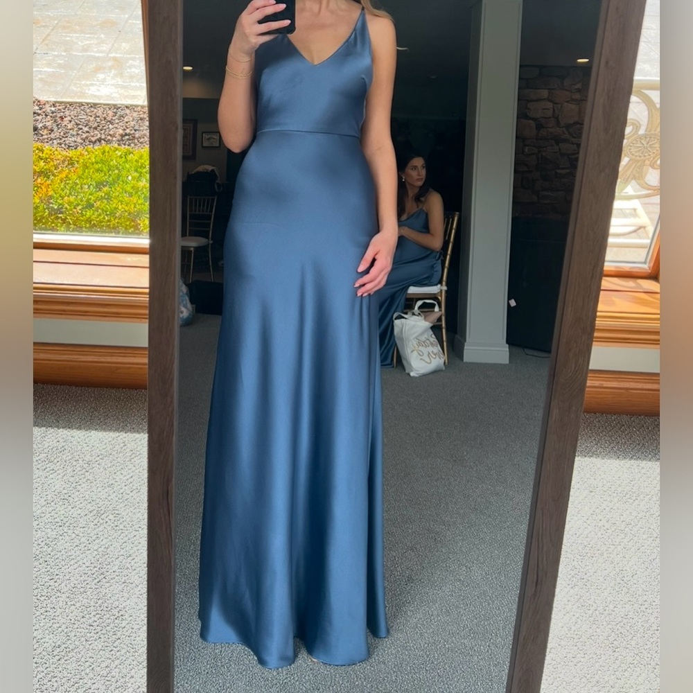 Jenny Yoo Bridesmaid Dress, size 4, color Evening Blue